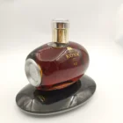 Hoson Custom Bar Top Super Flint Barrel Shaped Special Decorative Glass Bottle For Brandy