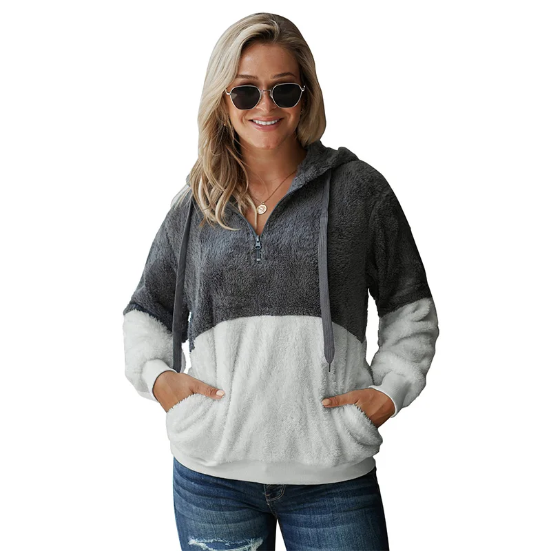Wholesale Women Zipped Oversize Crewneck Long Sleeve Pullover Sweatshirt Fleece Hoodies
Wholesale Women Zipped Oversize Crewneck Long Sleeve Pullover Sweatshirt Fleece Hoodies