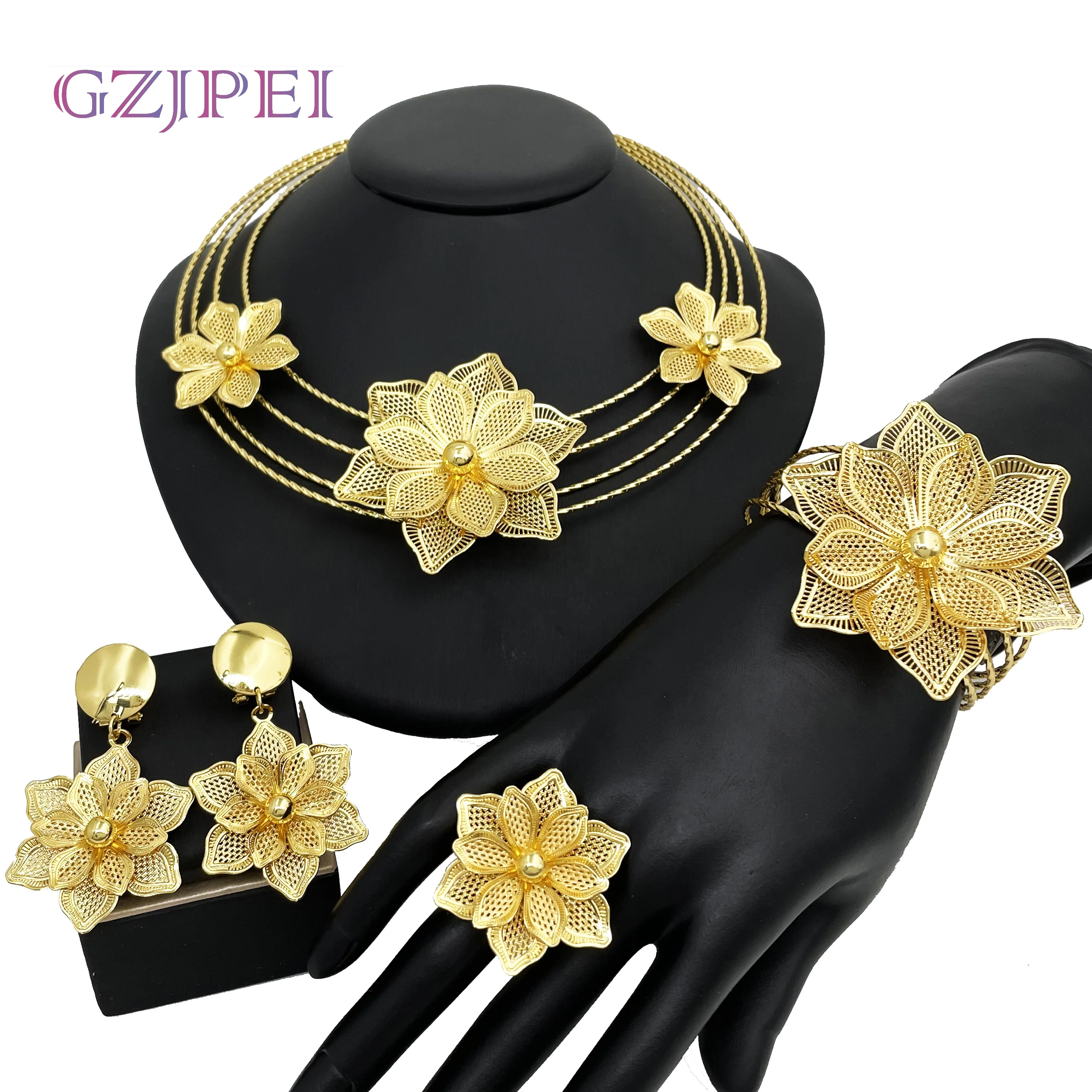 24k gold plated large size jewelry set with flower necklace indian bridal jewelry set for wedding
24k gold plated large size jewelry set with flower necklace indian bridal jewelry set for wedding