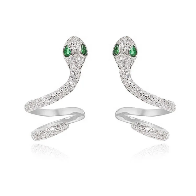 New Punk Snake Shaped Zircon Ear Hook Fashion Women's Ear Wedding Design earring, Customized color
New Punk Snake Shaped Zircon Ear Hook Fashion Women's Ear Wedding Design earring, Customized color