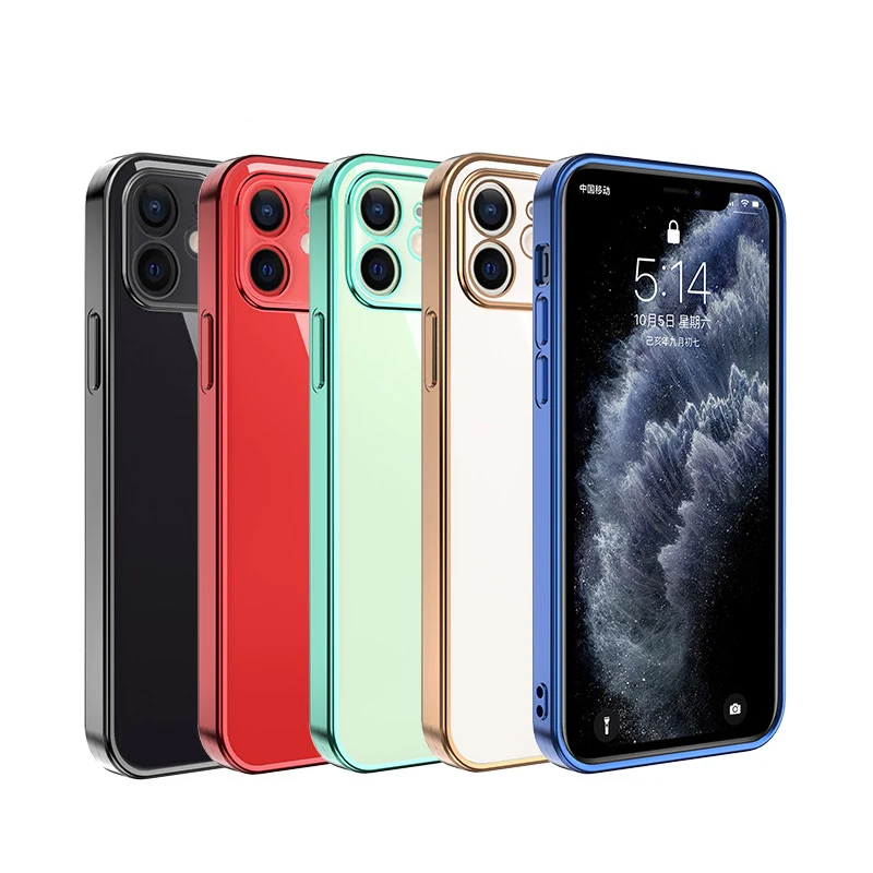 Shockproof Luxury Square Frame Plating TPU Transparent Case for iPhone 12 11 Pro Max Mini X XR XS 7 8 Plus Soft Clear cover
Shockproof Luxury Square Frame Plating TPU Transparent Case for iPhone 12 11 Pro Max Mini X XR XS 7 8 Plus Soft Clear cover