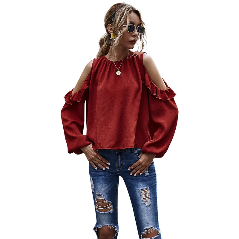 New Product Autumn Women's Solid Color Long Sleeve Top Women's Loose Strapless Top Puff Sleeve One Drop
New Product Autumn Women's Solid Color Long Sleeve Top Women's Loose Strapless Top Puff Sleeve One Drop
