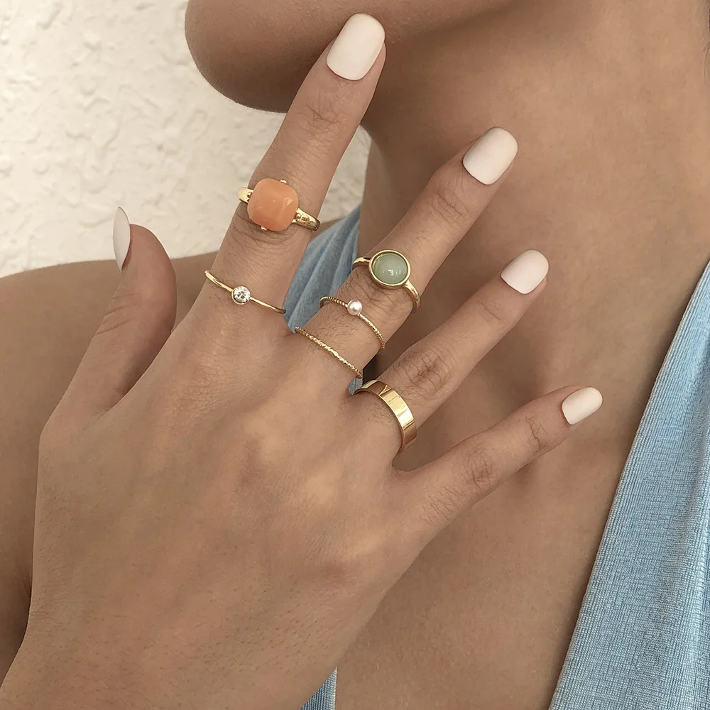 Wholesale Cheap Sale Simple Elegant Design Geometric Pearl Rhinestone Diamond Ring Set For Women, 2 colors
Wholesale Cheap Sale Simple Elegant Design Geometric Pearl Rhinestone Diamond Ring Set For Women, 2 colors