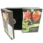 Two Door luxury black high quality paper cosmetic gift box with insert made in China