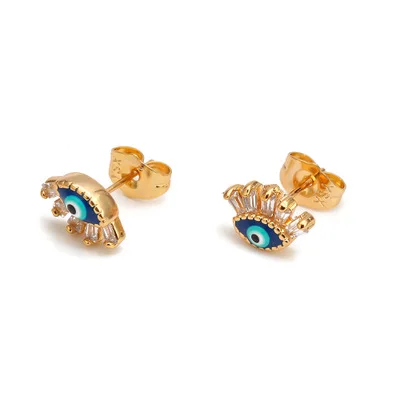 2021 New Arrival Gold Plated CZ Turkish Eyes Stud Earrings Fashion Square Cubic Zirconia Evil Eyes Earrings For Women
2021 New Arrival Gold Plated CZ Turkish Eyes Stud Earrings Fashion Square Cubic Zirconia Evil Eyes Earrings For Women