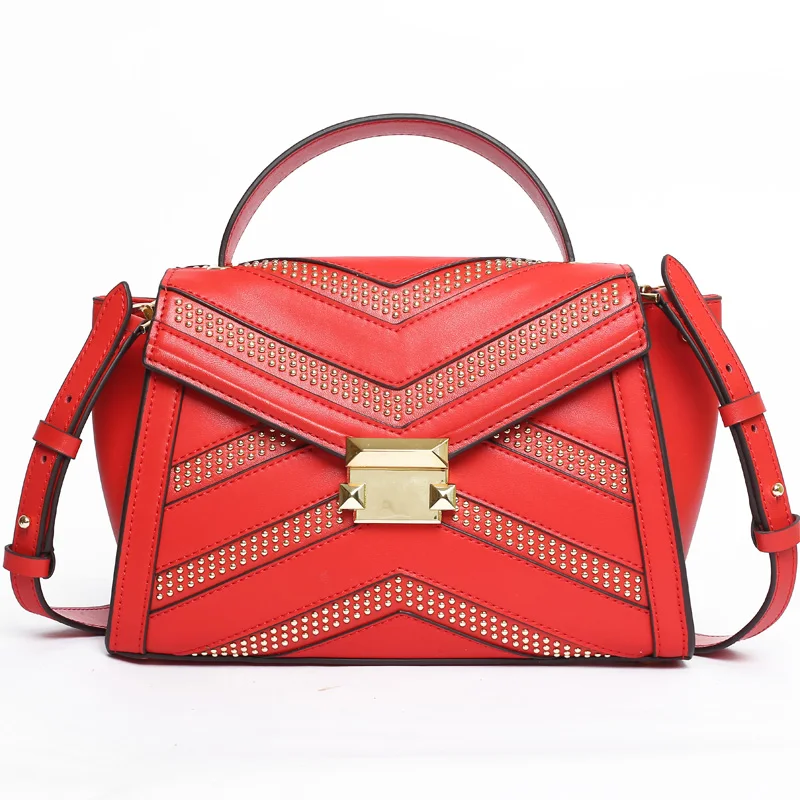 Women Bag 2021 New Cowhide Punk Rivets Tide Bag Shoulder Messenger Portable Ladies Bag, 5 color
Women Bag 2021 New Cowhide Punk Rivets Tide Bag Shoulder Messenger Portable Ladies Bag, 5 color