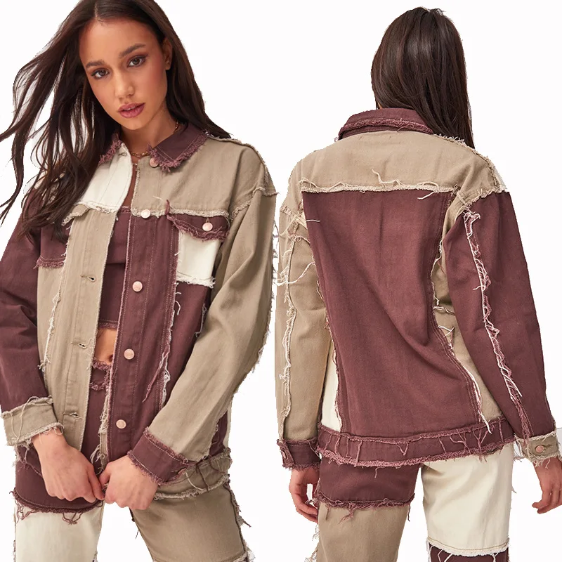 Good Quality Women Designer Jeans Coats Women Polyester Denim Jacket Spliced Jeans Jackets For Ladies
Good Quality Women Designer Jeans Coats Women Polyester Denim Jacket Spliced Jeans Jackets For Ladies