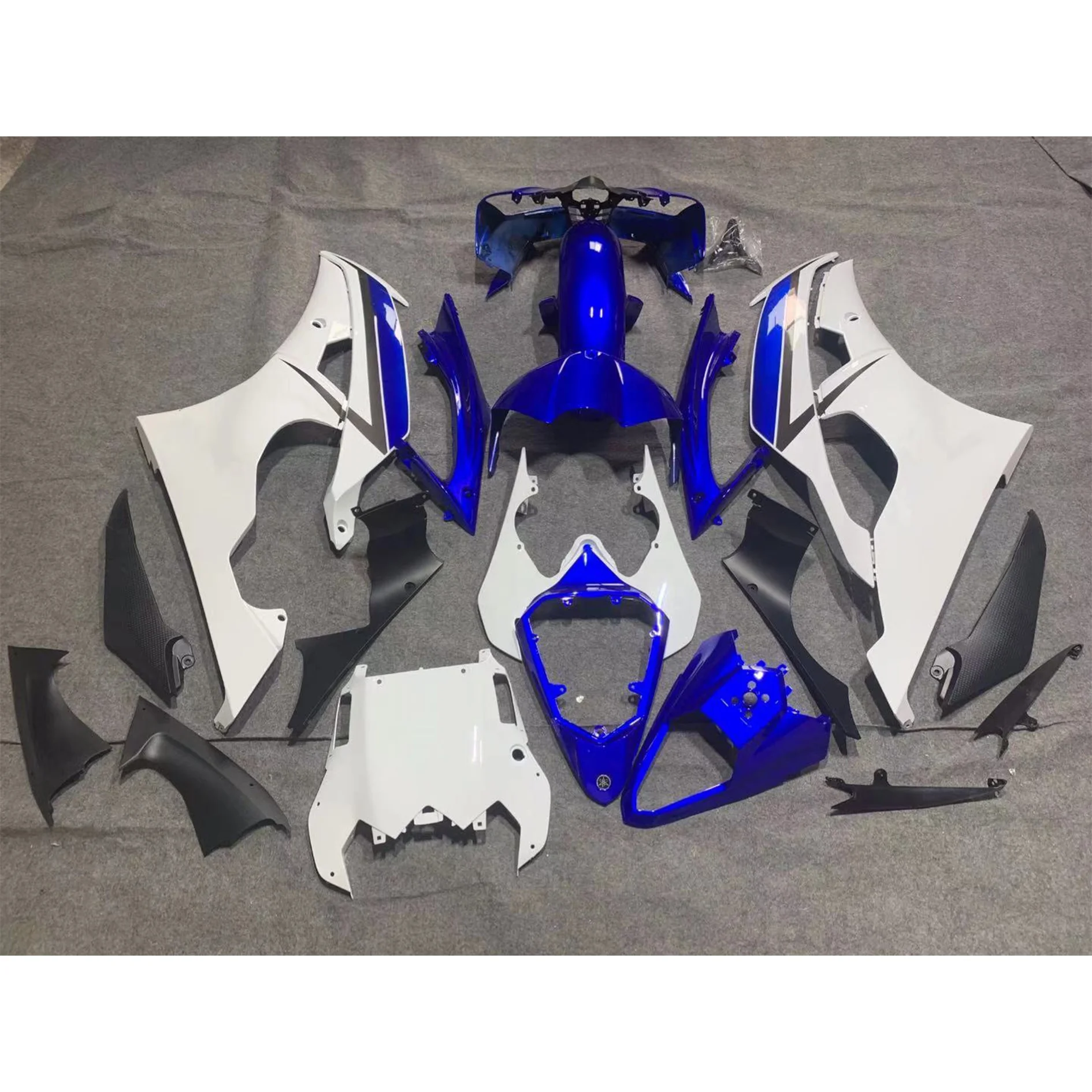 

2021 WHSC Blue And White Motorcycle Accessories For YAMAHA R6 2008-2015 Custom Cover Body ABS Plastic Fairings Kit, Pictures shown