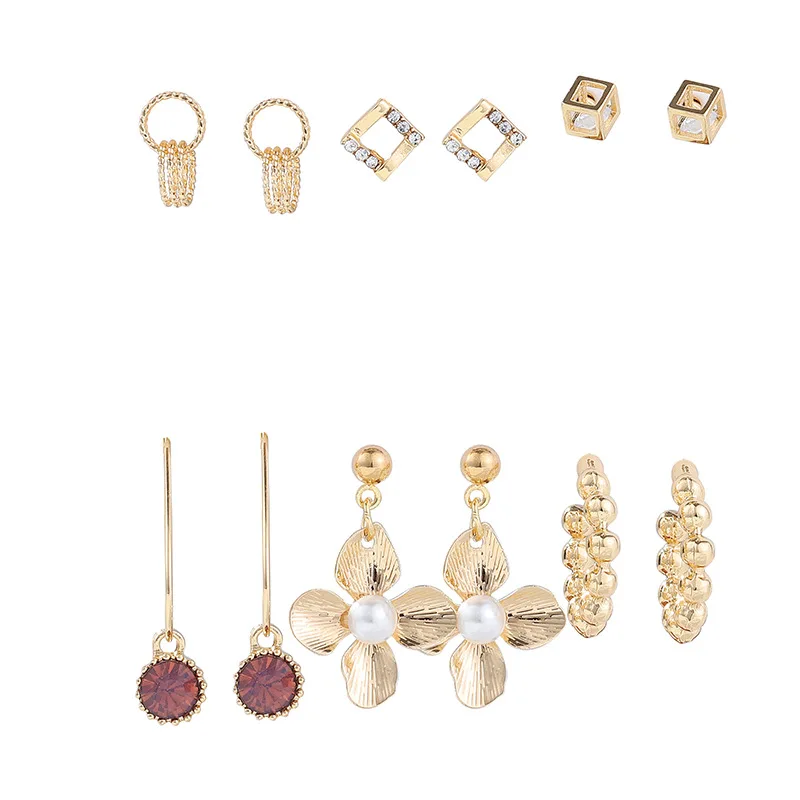 PUSHI 925 silver needle jewelry Combination Earrings Animal Tassel zircon peach heart 6 pair set earrings for women
PUSHI 925 silver needle jewelry Combination Earrings Animal Tassel zircon peach heart 6 pair set earrings for women