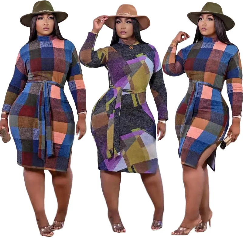 2021 Elegant Lady Plaid Split Long Sleeve Tight Clothing Drawstring Sexy Spring Women Maxi Dress, Picture color
2021 Elegant Lady Plaid Split Long Sleeve Tight Clothing Drawstring Sexy Spring Women Maxi Dress, Picture color