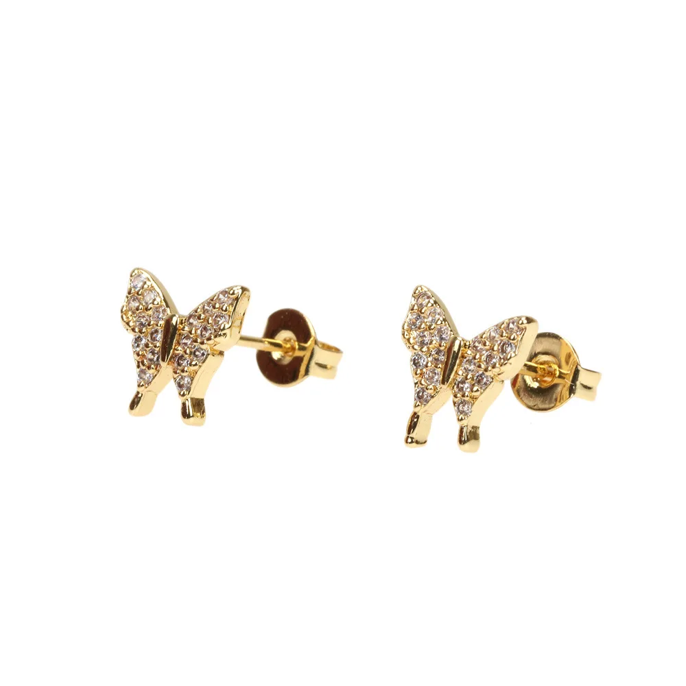 Fashion 18K Real Gold Zircon Butterfly Stud Earring Full Cubic Zircon Animal Butterfly Earring
Fashion 18K Real Gold Zircon Butterfly Stud Earring Full Cubic Zircon Animal Butterfly Earring
