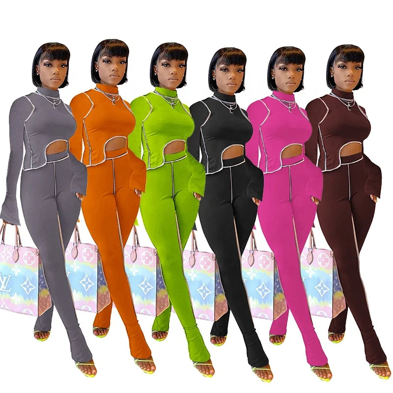 New Trendy Irregular Women Fall Casual Trouser Set Ladies Outfit Two Piece Pants Set
New Trendy Irregular Women Fall Casual Trouser Set Ladies Outfit Two Piece Pants Set