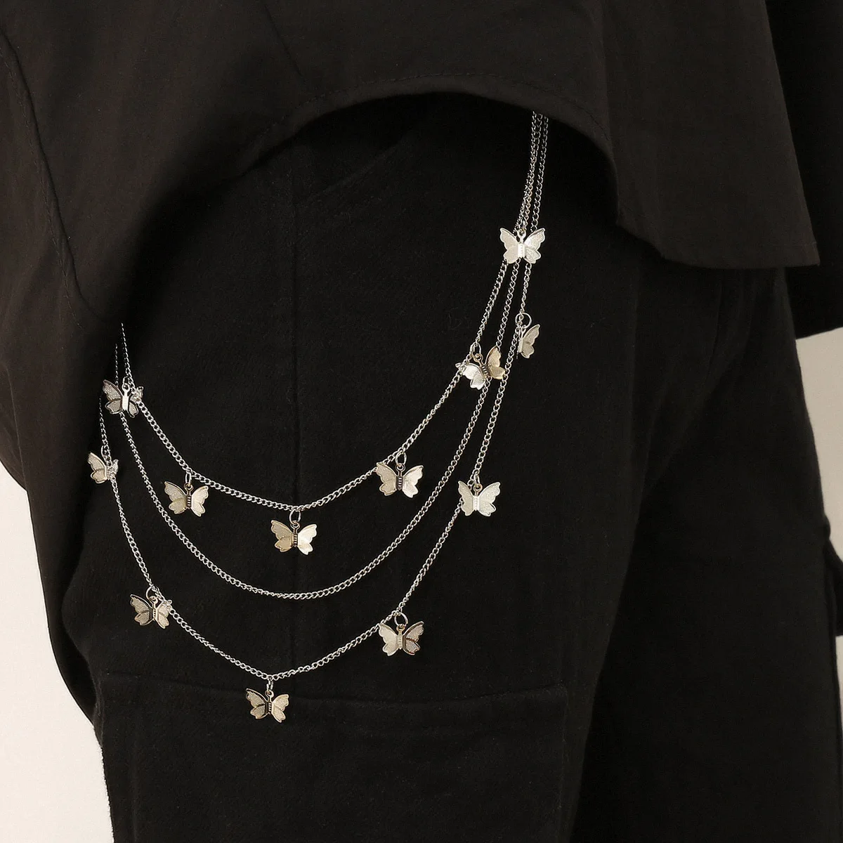 HOVANCI Simple creative butterfly silver/gold plated body chain women punk pendant butterfly waist chain belt
HOVANCI Simple creative butterfly silver/gold plated body chain women punk pendant butterfly waist chain belt