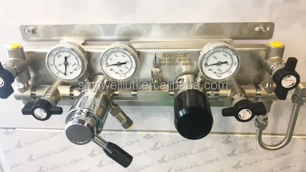 hydrogen dual stage pressure regulator for gas laboratory