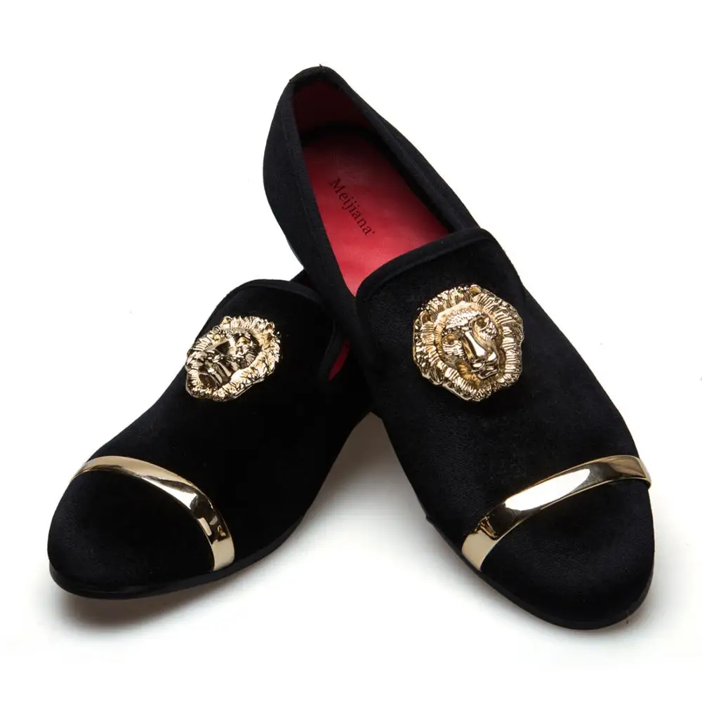 New Fashion Gold Top and Metal Toe Men Velvet Dress shoes Italian mens dress shoes Handmade Loafers
New Fashion Gold Top and Metal Toe Men Velvet Dress shoes Italian mens dress shoes Handmade Loafers