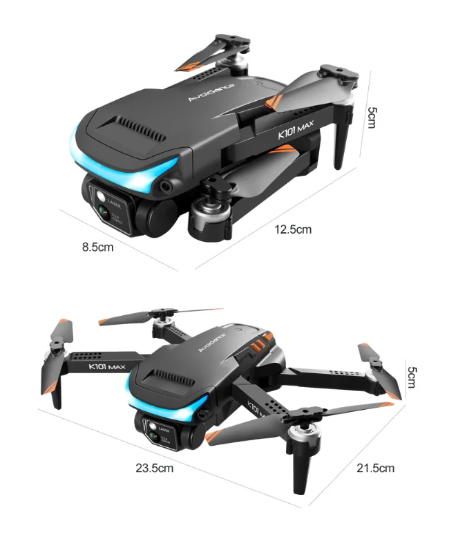 

2022 Hot K101 MAX Drone 4k HD Professional Dual Camera WiFi FPV Obstacle Avoidance RC Quadcopter Helicopter Amazon Hot