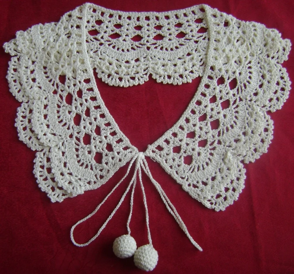 RT17042 100% Cotton and Hand crochet Lace Collar, White, beige, any color is ok
RT17042 100% Cotton and Hand crochet Lace Collar, White, beige, any color is ok