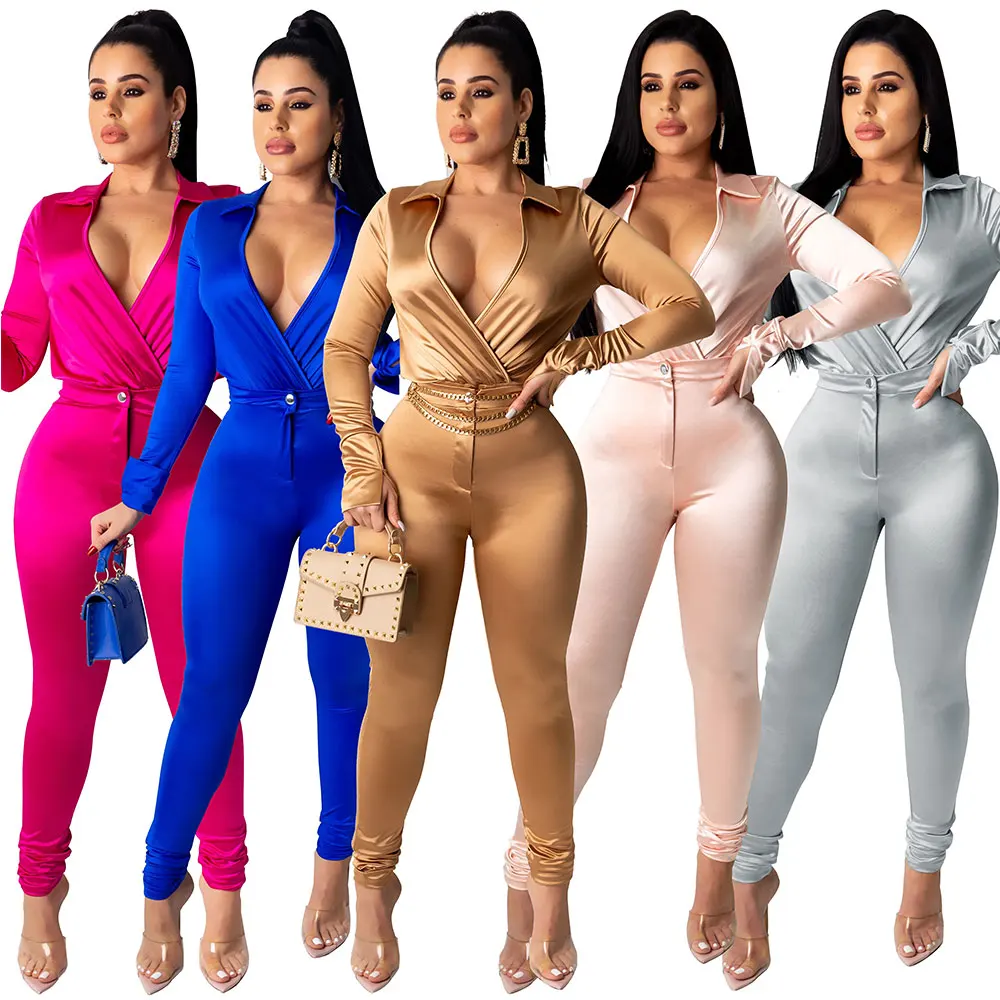 2021 Sexy Fashion Casual Two Piece Pants Set Smooth Solid Color Jumpsuits Women Clothes 2 Piece Set, Picture color
2021 Sexy Fashion Casual Two Piece Pants Set Smooth Solid Color Jumpsuits Women Clothes 2 Piece Set, Picture color