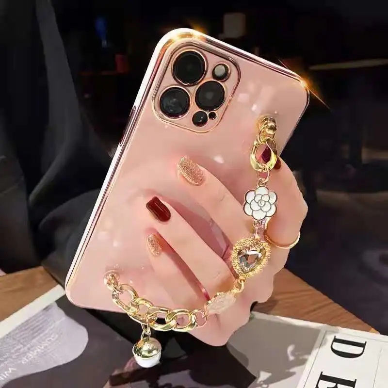 Fashion luxury plating gem bracelet phone case for iphone 11 12 13 pro max case with wrist chain, Multi colors
Fashion luxury plating gem bracelet phone case for iphone 11 12 13 pro max case with wrist chain, Multi colors