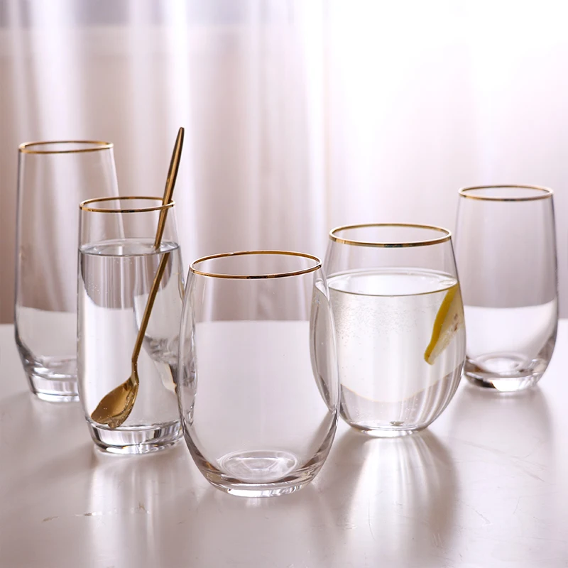 Machine make cheap factory price in stock all purpose custom colors and decals design multiple stemless with gold rim glassware, Customized color
Machine make cheap factory price in stock all purpose custom colors and decals design multiple stemless with gold rim glassware, Customized color