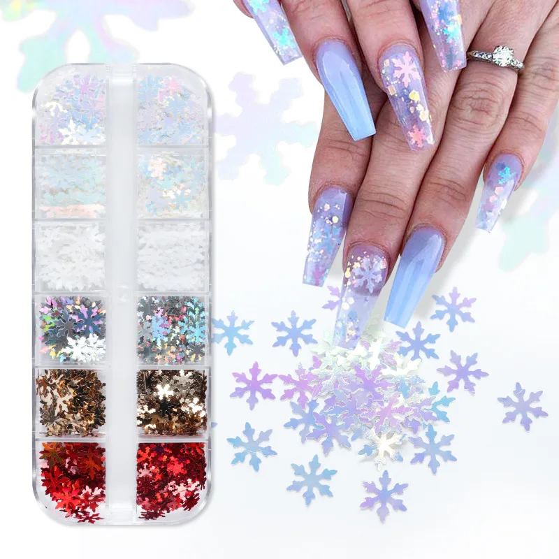 3D Christmas Laser Holographic Snowflake Glitter Sequins Nail Art Decoration, 6 colors
3D Christmas Laser Holographic Snowflake Glitter Sequins Nail Art Decoration, 6 colors