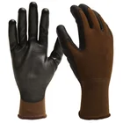 Super Lightweight Seamless Knit Comfortable Breathable Nylon Case Hand Protection PU Palm Coated Safety Work Gloves