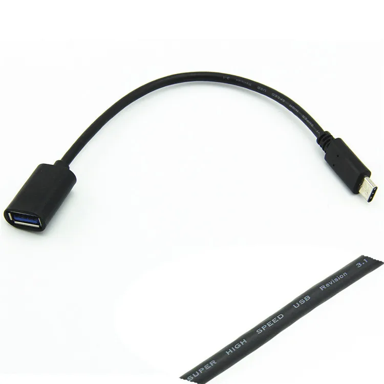 USB-C Android OTG Adapter Type C Converter USB 3.1 Male To USB Female Cable, Black 
USB-C Android OTG Adapter Type C Converter USB 3.1 Male To USB Female Cable, Black