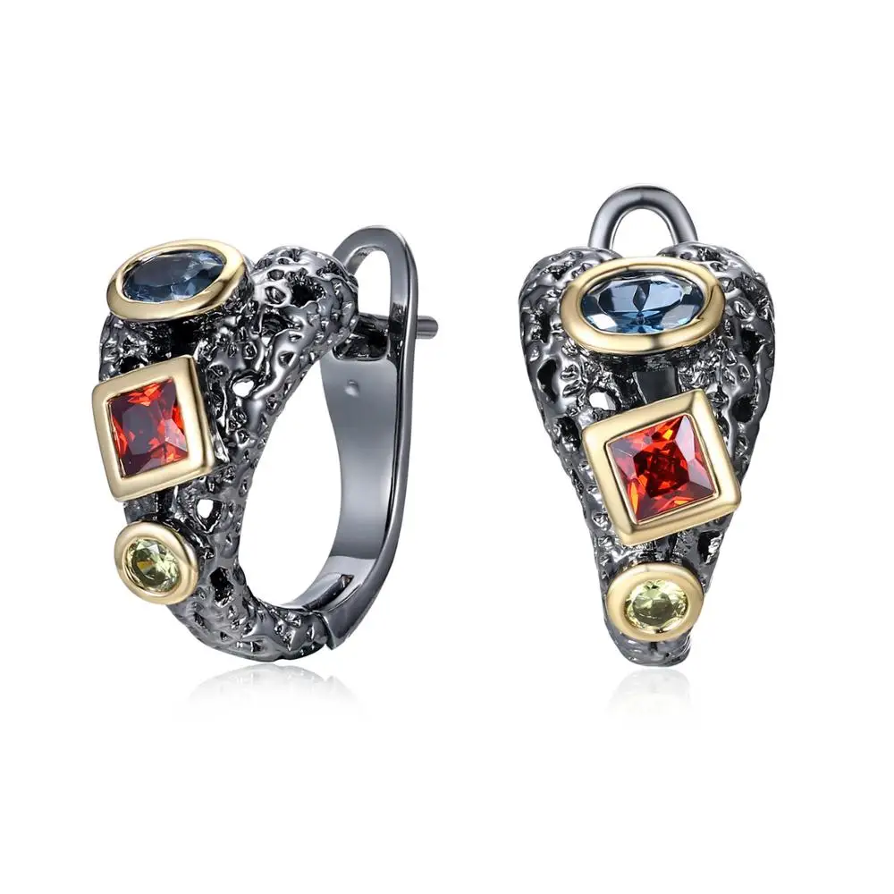 2019 Gothic Style Color Cz Stone Black Earrings Gold Plated Women Antique Cuff Earring
2019 Gothic Style Color Cz Stone Black Earrings Gold Plated Women Antique Cuff Earring