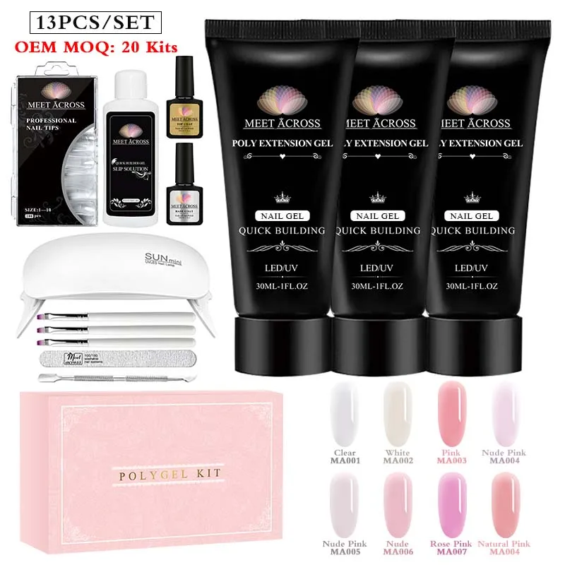 Professional acrylic nail start set private label gel nail extension poly gel kit with uv lamp
Professional acrylic nail start set private label gel nail extension poly gel kit with uv lamp