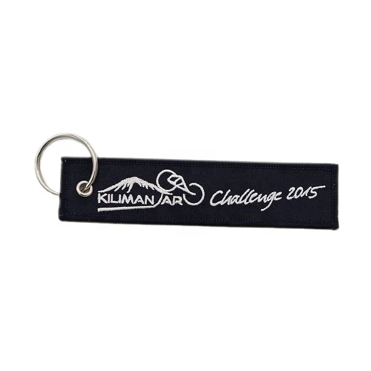 Wholesale manufacturer custom black coloring eyelet overlock embroidery jacquard woven keychain, Gold color
Wholesale manufacturer custom black coloring eyelet overlock embroidery jacquard woven keychain, Gold color