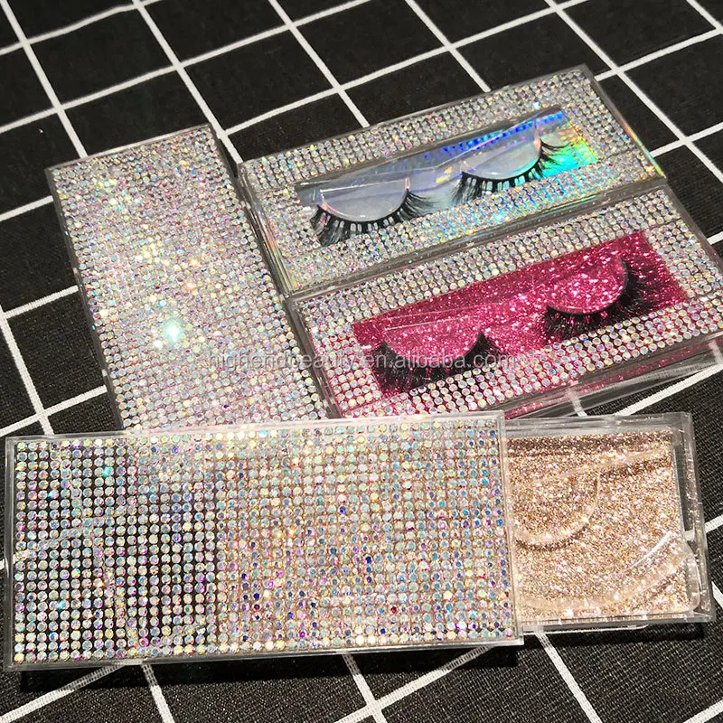 Transparent PVC lash tray 3d real mink lash box Empty luxury crystal diamond eyelash packaging box
Transparent PVC lash tray 3d real mink lash box Empty luxury crystal diamond eyelash packaging box