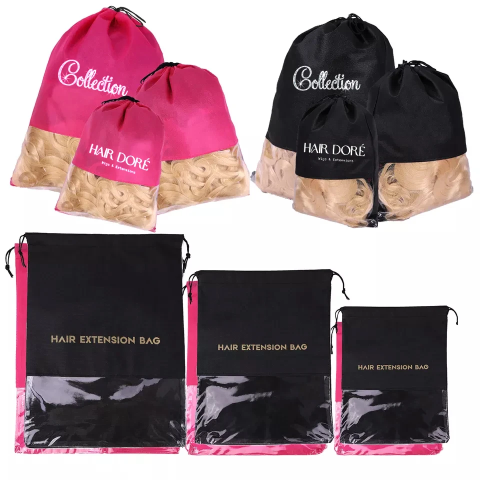 Wholesale Custom Logo Non-woven Waterproof Dustproof Travel Organizer Wig Storage Bag Portable Drawstring Hair Extension Bags
Wholesale Custom Logo Non-woven Waterproof Dustproof Travel Organizer Wig Storage Bag Portable Drawstring Hair Extension Bags