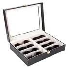Custom 8 Piece Glasses Box Sunglasses Storage Case with Glass Window