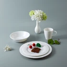China manufacturers 100% A5 melamine tableware white dinnerware set for restaurant