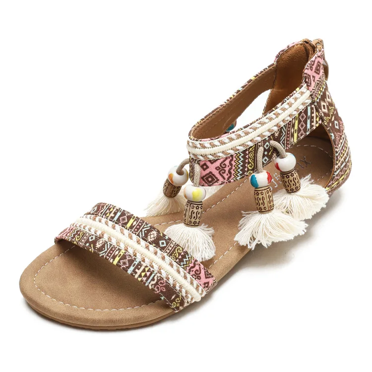 S0296B 2021 High quality new fashion Bohemian wedge fairy style open toe pendant beads travel Roman women sandals
S0296B 2021 High quality new fashion Bohemian wedge fairy style open toe pendant beads travel Roman women sandals