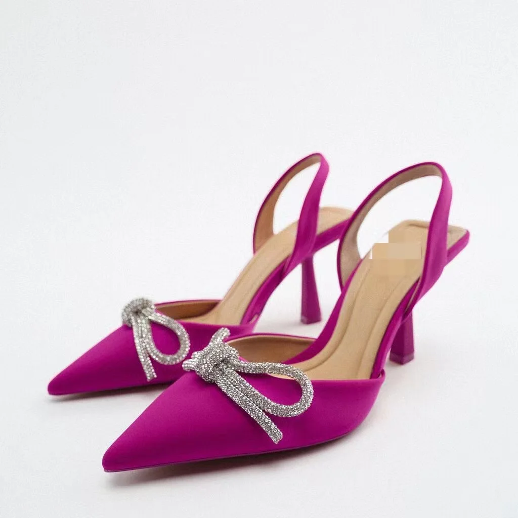 Hot sale fashion sexy rhinestone bow elegant stiletto high heels outdoor temperament plus size pointed sandals party women pumps, Two colors or customized
Hot sale fashion sexy rhinestone bow elegant stiletto high heels outdoor temperament plus size pointed sandals party women pumps, Two colors or customized