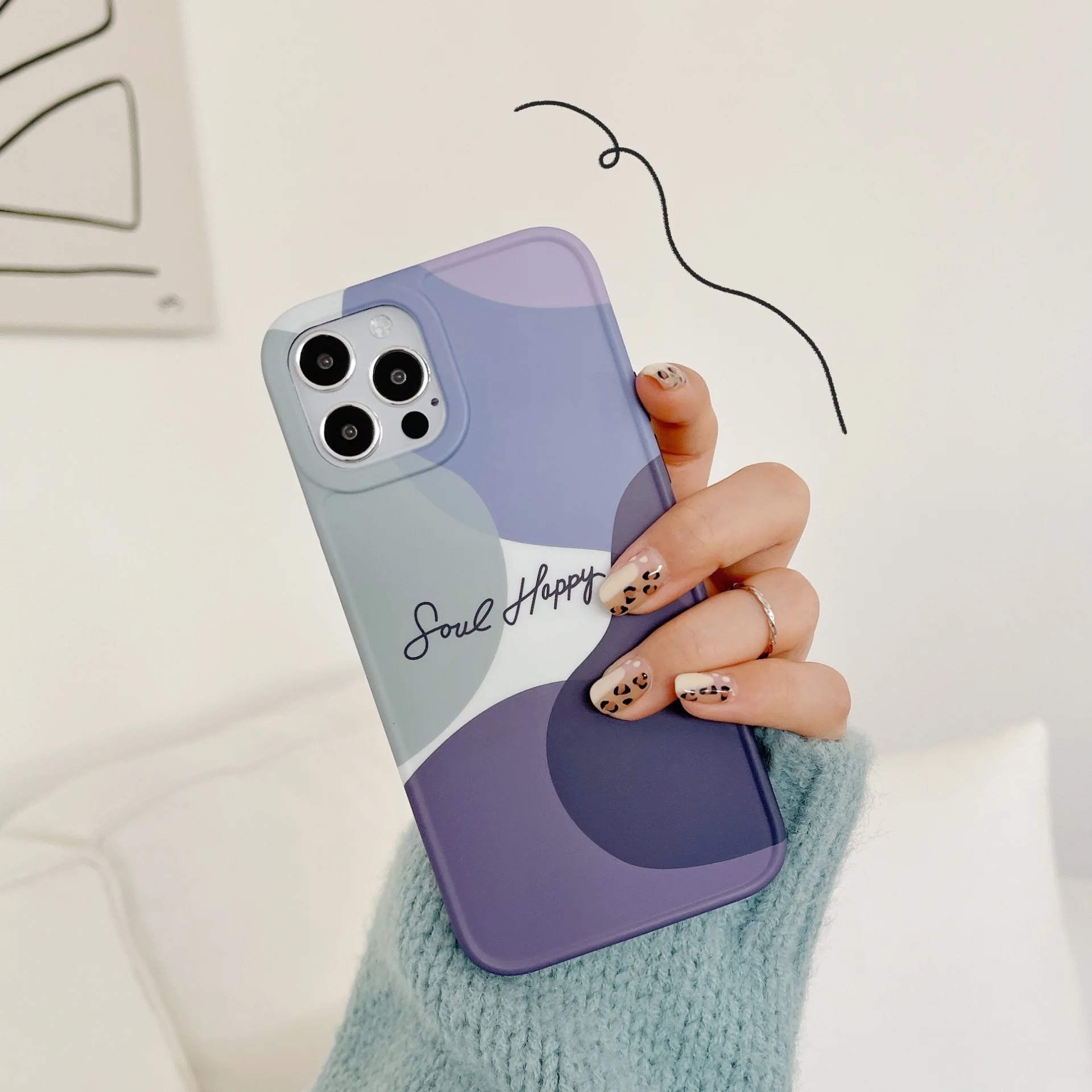 Ins Simple Art TPU Two-color Phone Case For iPhone 12Pro Soft Covered European and American Popular Phone Case, Blue/gray/green
Ins Simple Art TPU Two-color Phone Case For iPhone 12Pro Soft Covered European and American Popular Phone Case, Blue/gray/green