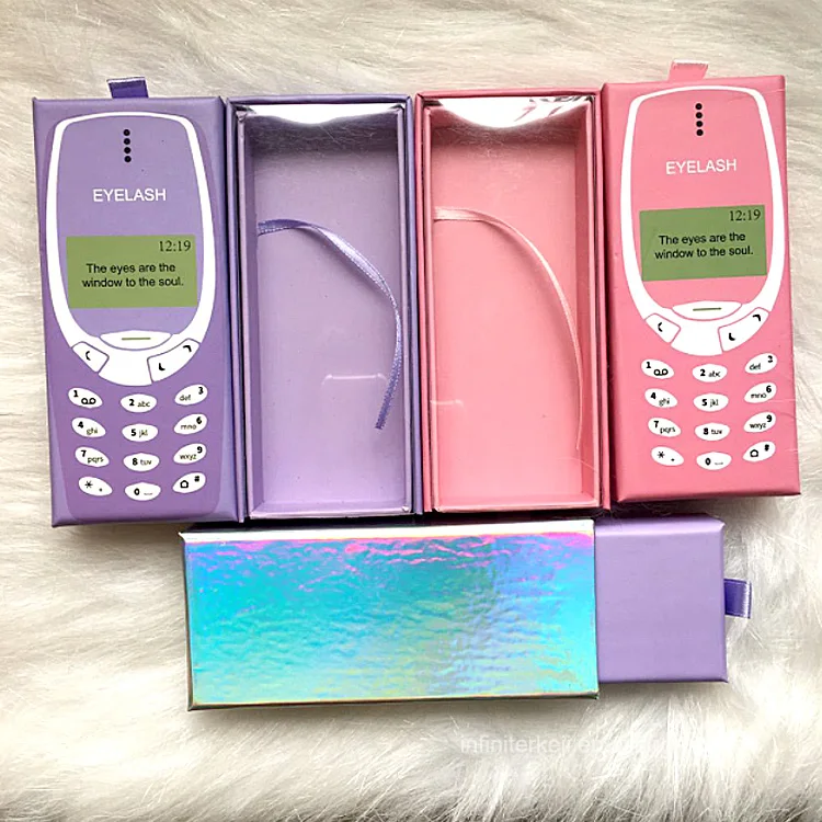 Custom Cell Phone Design Eye Ash Case 25mm Retro Cellphone Pager Shape Eyelash Packaging Box Pull Out Lashbox Vendor, Blue / pink
Custom Cell Phone Design Eye Ash Case 25mm Retro Cellphone Pager Shape Eyelash Packaging Box Pull Out Lashbox Vendor, Blue / pink