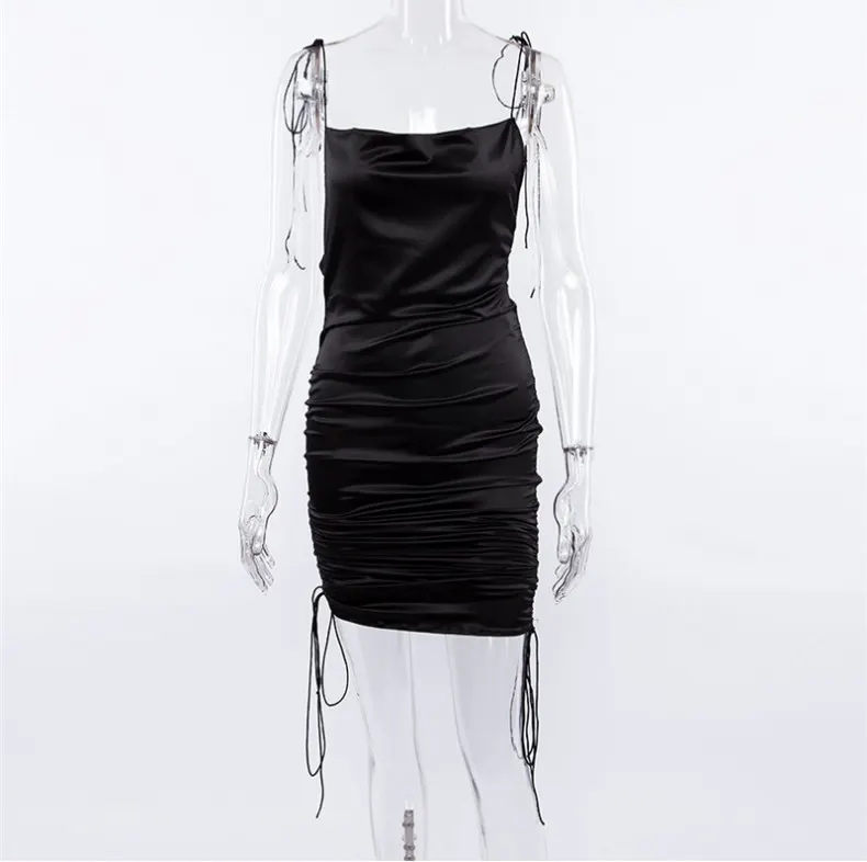 2020 New Arrival Summer New Women's Wear One Word Necktie Shoulder Strap Sexy Slim Medium Length Dresses, As pictures
2020 New Arrival Summer New Women's Wear One Word Necktie Shoulder Strap Sexy Slim Medium Length Dresses, As pictures