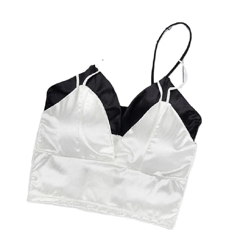 Factory Strap satin eight-breasted vest back suspender wrapped chest Condole belt underwear bra with eight rows of buttons
Factory Strap satin eight-breasted vest back suspender wrapped chest Condole belt underwear bra with eight rows of buttons