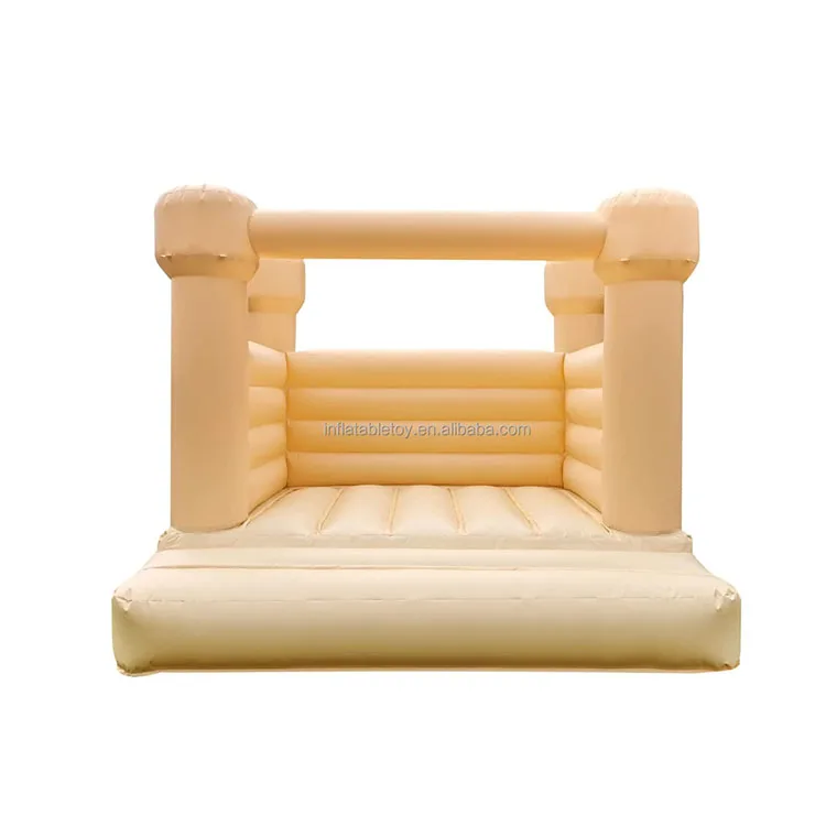 

Dream Kiddie factory price inflatable bounce house jumping castle commercial wedding bouncer with pastel tan color