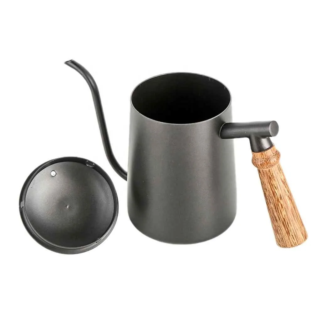 600ML Wooden Handle Coffee Pot 304 Stainless Steel Brewing Coffee Maker Kettle With Long Fine Spout
600ML Wooden Handle Coffee Pot 304 Stainless Steel Brewing Coffee Maker Kettle With Long Fine Spout