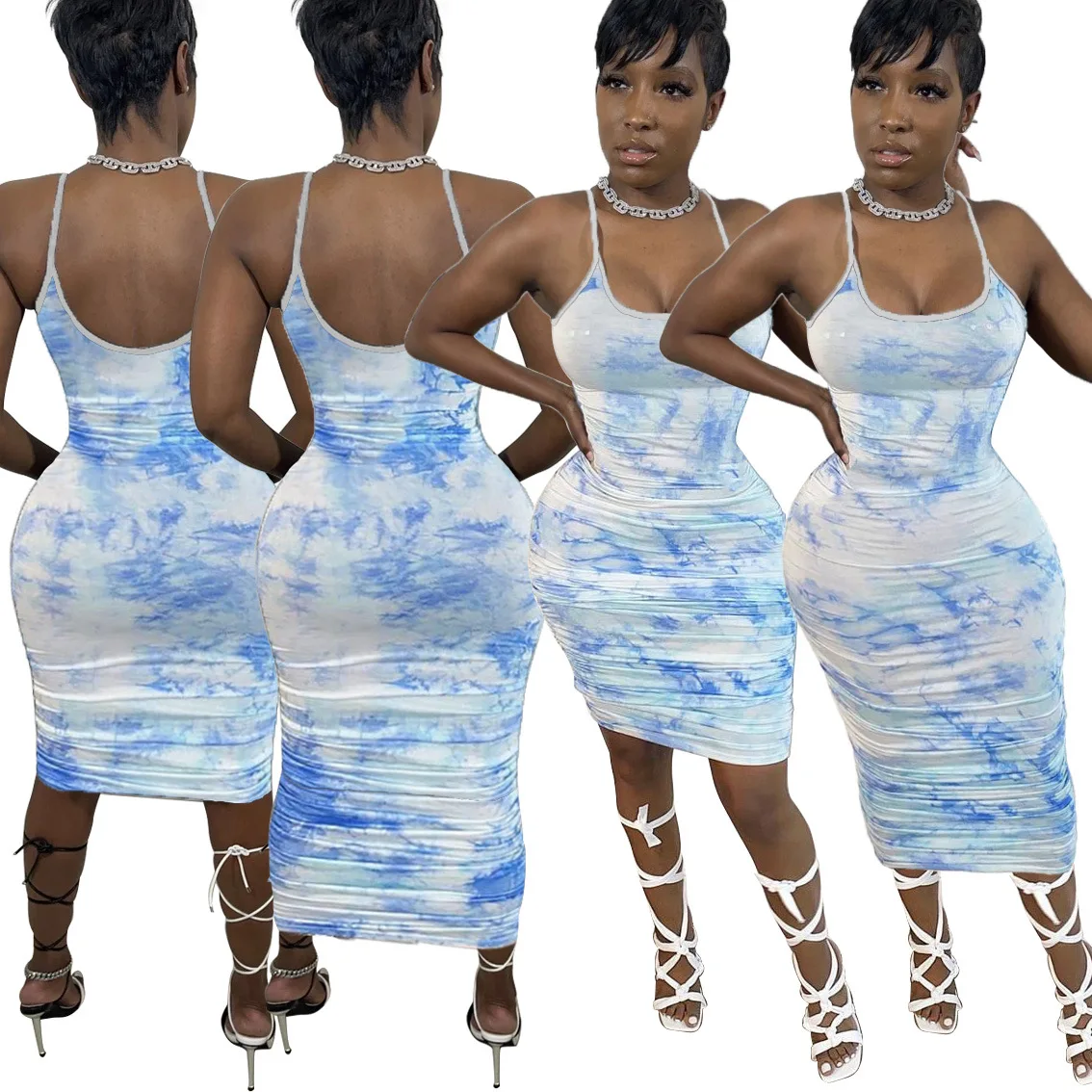 XS Women Clothing 2021 Summer Sling Stacked Backless Bodycon Lady Party Club Tie Dye Printing Midi Maxi Dress
XS Women Clothing 2021 Summer Sling Stacked Backless Bodycon Lady Party Club Tie Dye Printing Midi Maxi Dress