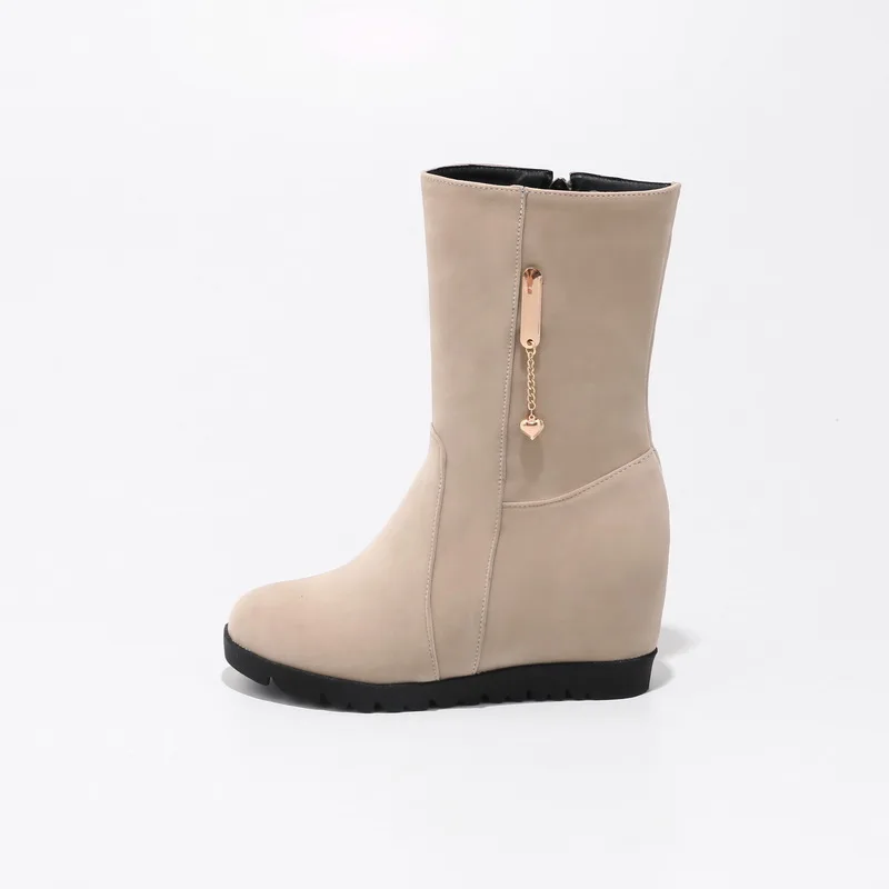 Autumn and winter solid color round head Frosted leathe Side Zipper Leisure Ladies'booties
Autumn and winter solid color round head Frosted leathe Side Zipper Leisure Ladies'booties