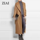 New fashion autumn winter women wool jackets long ladies belt peacoat best winter coats 100% wool camel coat