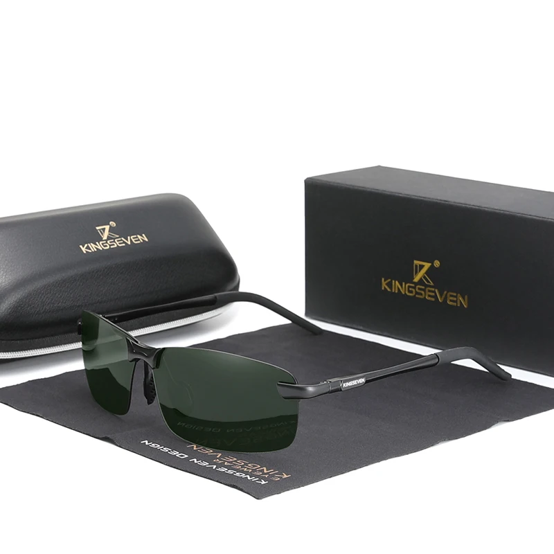 KINGSEVEN Glasses Men New Fashion Aluminum UV400 Sun Glasses For Men Polarized Rimless Simple Design Driving Glasses Women 7239, 6 colors
KINGSEVEN Glasses Men New Fashion Aluminum UV400 Sun Glasses For Men Polarized Rimless Simple Design Driving Glasses Women 7239, 6 colors