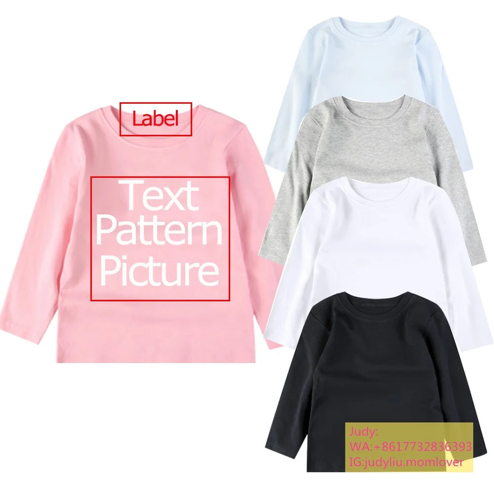 wholesale high quality kids clothing 100% cotton blank O neck boy girl long sleeve t shirts, Picture
wholesale high quality kids clothing 100% cotton blank O neck boy girl long sleeve t shirts, Picture