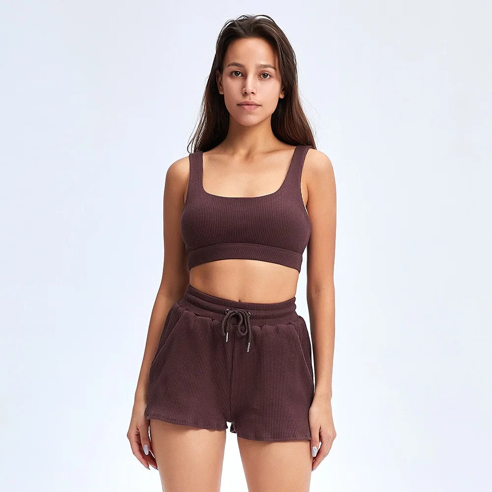 Summer 2 Piece Tracksuit Workout Shorts Sets Ribbed Sports Bra Tank Crop Top and High Waist Jogger Sweatpants Shorts Sets
Summer 2 Piece Tracksuit Workout Shorts Sets Ribbed Sports Bra Tank Crop Top and High Waist Jogger Sweatpants Shorts Sets