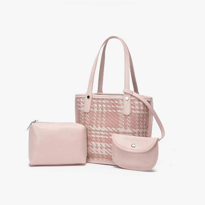 Custom Mini Branded Houndstooth Designer Straw Tote Leather Ladies Handbag Sets, Customizable
Custom Mini Branded Houndstooth Designer Straw Tote Leather Ladies Handbag Sets, Customizable