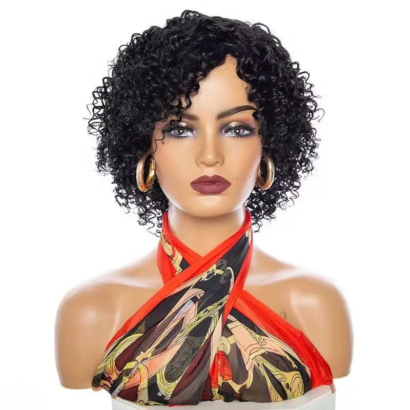 LK latest design 100% human hair wig bohemiancurly Qi Liuhai African small curly black smooth goddess real human hair wig, Natural black
LK latest design 100% human hair wig bohemiancurly Qi Liuhai African small curly black smooth goddess real human hair wig, Natural black